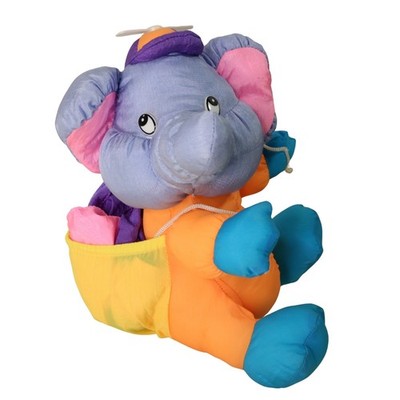 Dan Dee Sky Divers Parachute Elephant Nylon Stuffed Animal Toy Vintage 1992