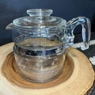 Vintage Pyrex Glass Percolator 4 Cup 7754-B Flameware Coffee Pot, POT & LID