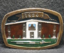 XB25145 NOS VINTAGE 1984 WICHITA, KANSAS COMMEMORTAIVE MENS BELT BUCKLE