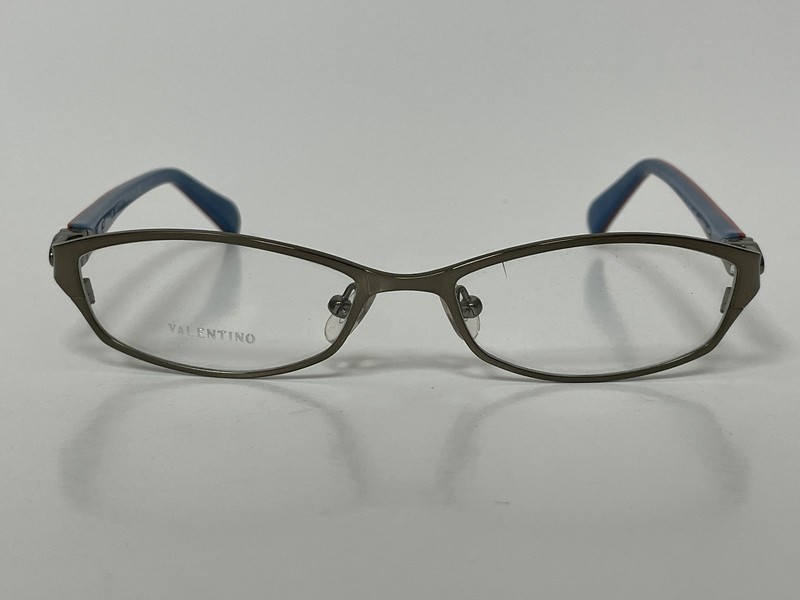 Authentic Valentino VL 5591 0NJS Silver Metal Rectangle Womens Eyeglasses 49mm