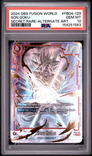 2024 DRAGON BALL SUPER CARD GAME FUSION WORLD ULTRA LIMIT SON GOKU PSA 10