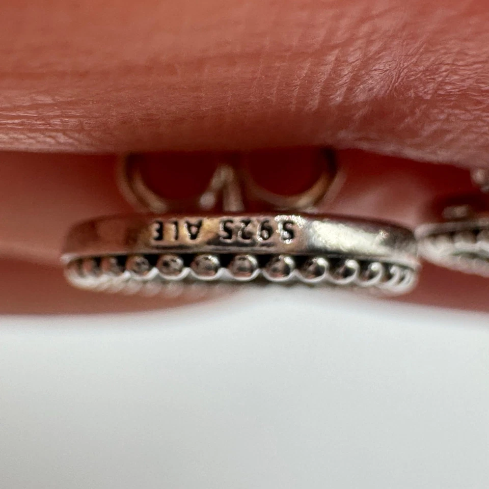 Pendientes Pandora Árbol de la Vida Plata de Ley Circonita cúbica 297843cz Retirado Firmado Foto 2 de 4