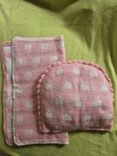 Baby/Kinderwagen Decke und Kissen aus den 80er Jahren Handarbeit Unikat