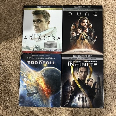 Ad Astra+ Dune+ Moonfall+ Infinity, New Sealed/W/Slip Cover, 4K+dig, Very Nice,