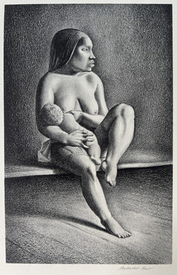 #ad #ad Rockwell Kent 1882 1971 Greenland Mother Nursing 1934 Signed Lithograph $239.95