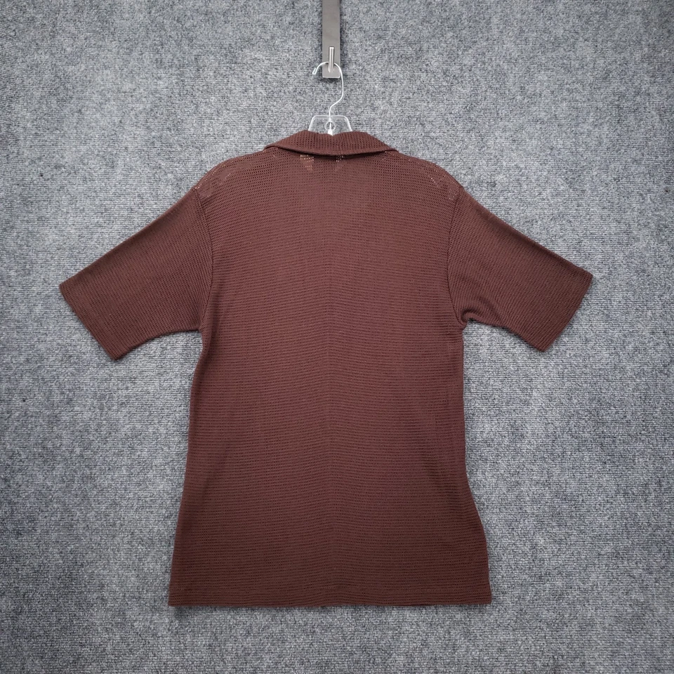 DE COLECCIÓN Grand Slam Munsingwear Penguin Polo Hombres Grande Marrón Ajustado Malla Tejido Foto 2 de 4