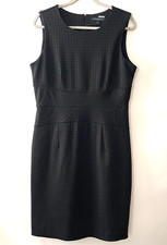 Banana Republic Womens Black Slim Fit Sleeveless Seamed Sheath Mini Dress Sz 14