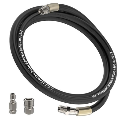 #ad 4FT 3 8quot; Pressure Washer Whip Hose with Swivel Fitting Heavy Duty Hose Reel ... $37.13