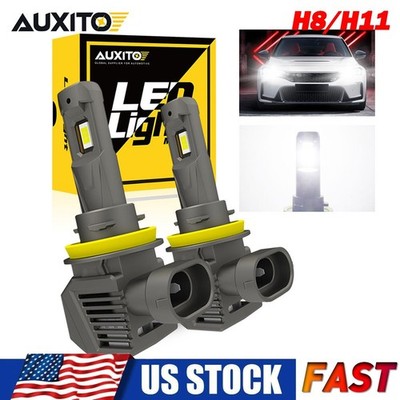 AUXITO H11 LED Headlight Bulbs Conversion Kit Low Beam White Super Bright 6500K