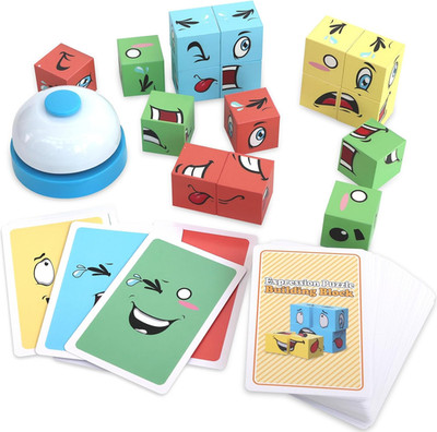 Face Changing Magnetic Cube Game, Expression Puzzle Magnetic Building Blocks Pat