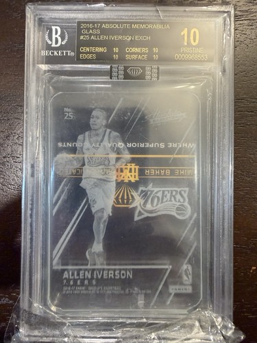 2016-17 Allen Iverson EXCH Absolute #25 Bgs Black Label 10 Pristine Mba Black