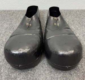Rubie’s 741 Clown Shoes Adult Size Black Plastic 1978 USA Made Vintage Costume