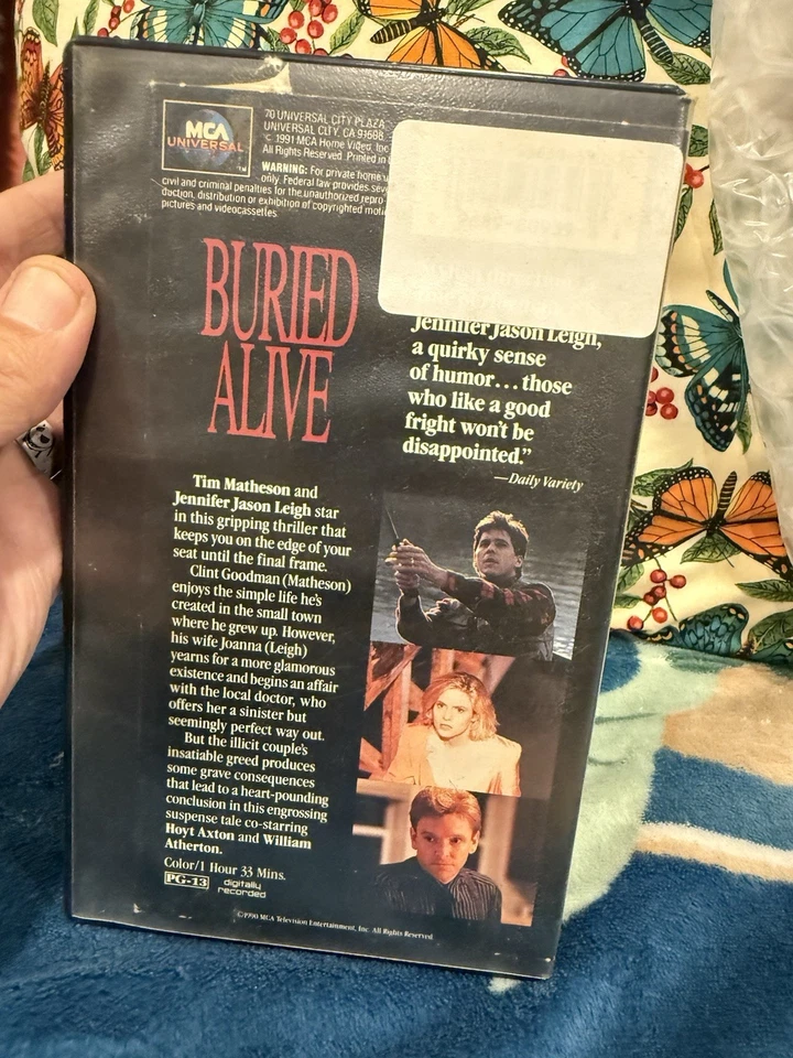 BURIED ALIVE VHS VIDEO TIM MATHESON JENNIFER JASON LEIGH USA NETWORK TV MOVIE - Image 2 of 4