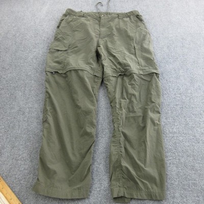 The North Face Pants Mens 42x30 Green Nylon Convertible Hiking Elastic Waist