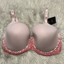 Wacoal 34G Bra Light Pink Embrace Lace T Shirt 853191 Underwire Back Close NEW