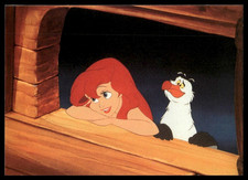 Ariel & Scuttle 1991 Pro Set The Little Mermaid #21 Raw Card