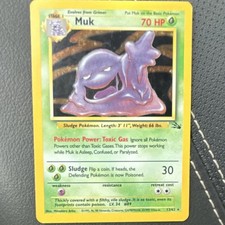 Pokémon Muk Fossil 13/62 Holo Rare Holo 70 HP Unlimited TCG Card English
