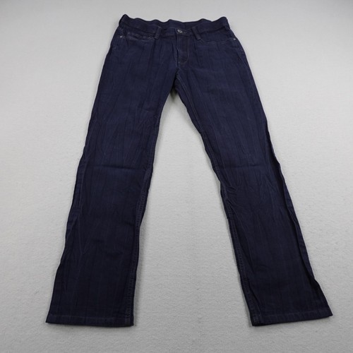 Issey Miyake Jeans Men 32x30 Blue Denim Straight Leg Dark Japanese Pants Creased