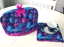 Tea Cosy Teapot Cover-Insulated - 14 x 9'' Handmade UK + Place Mat - Free UK P&P