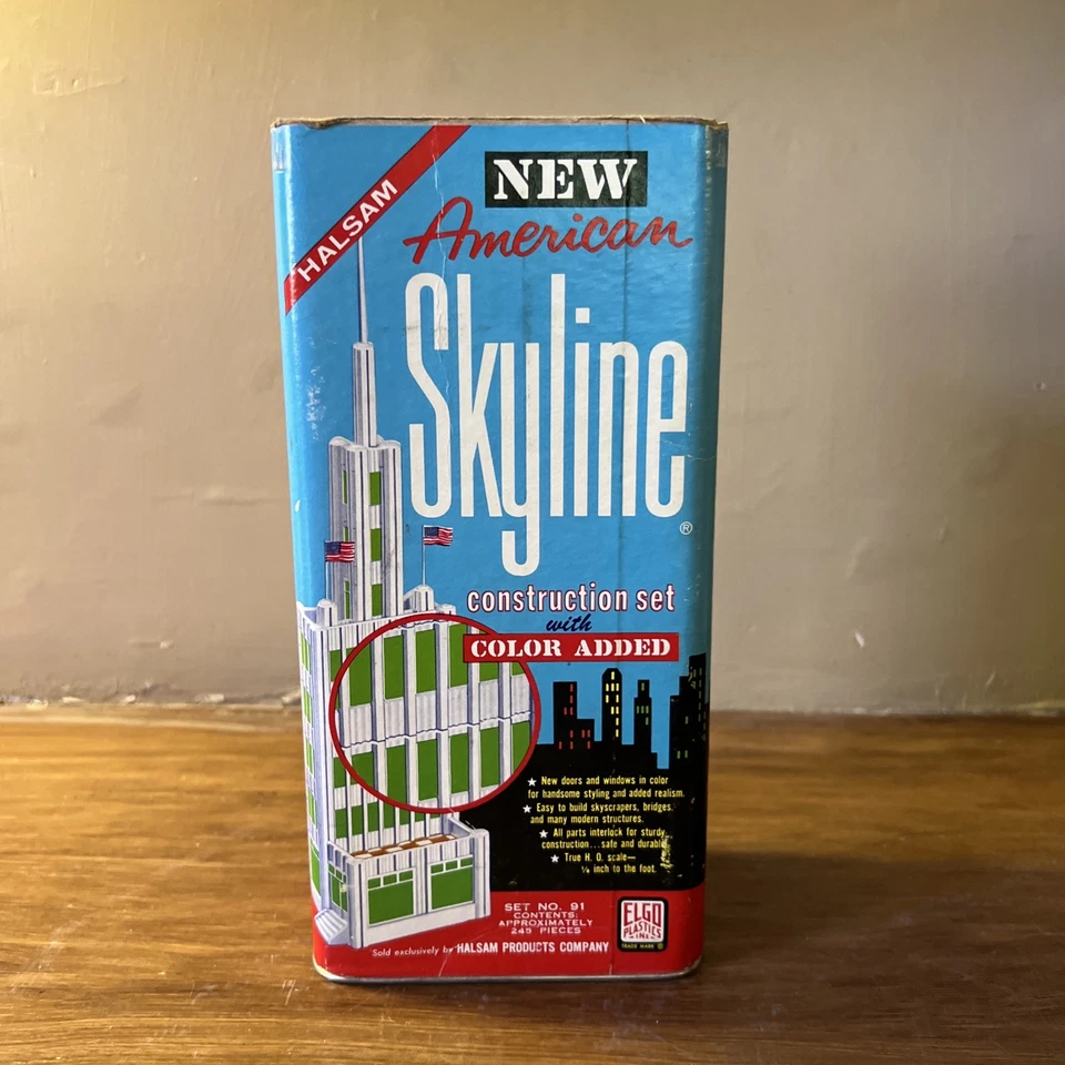 Halsam NUEVO Juego de Construcción American Skyline Elgo Plastics Set 91 De Colección Sin Tapa Foto 3 de 4