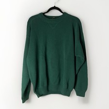 Vintage Eddie Bauer Knit Chunky Knit Sweater MEDIUM Y2K Green