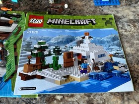 Lego Minecraft 21120 & 21134 The Snow Hideout & Waterfall Base w/ All Manuals