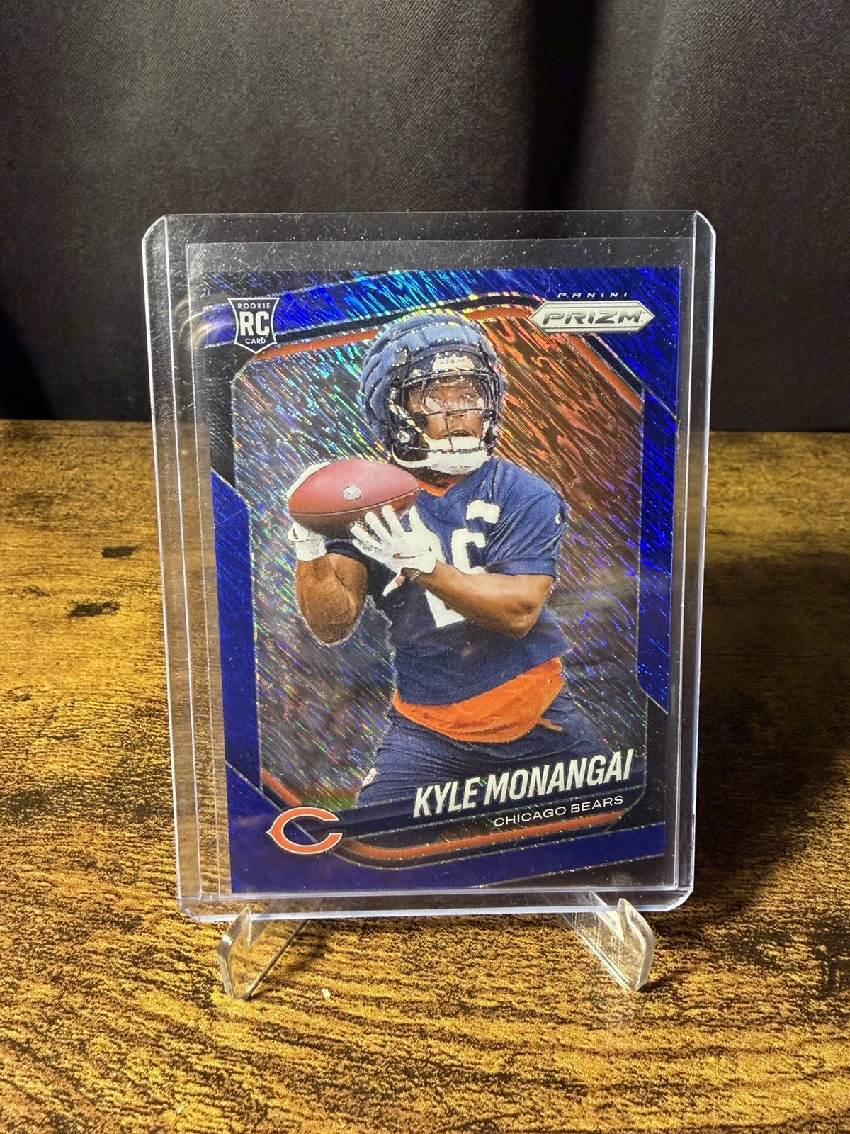 2025 Panini Prizm - Rookies Kyle Monangai #348 Blue Shimmer Prizm /35 (RC)
