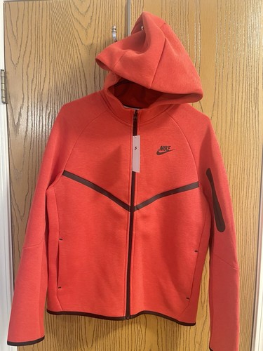 Nike Sportswear Tech Fleece Full-Zip Hoodie Red Big Kids Size XL HV5867-672