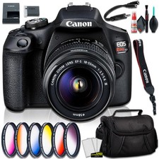 Canon EOS Rebel T7 DSLR Camera with 18-55mm Lens, Camera, and Graduated Color