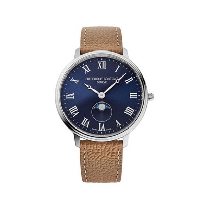 Frederique Constant Classics Men's Moonphase Blue Dial Quartz Watch FC-206RN3S6