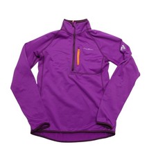 Eddie Bauer Pullover Womens XS Purple First Ascent Quarter Zip Fleece Top