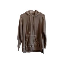 Michael Kors Sweater, Women's Size L, Beige Pullover Hooded Bling Logo Comfort