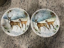 Set OF 2 Certified International Robert Stanley Aspen Cove Serving Bowl 9 1/4"D