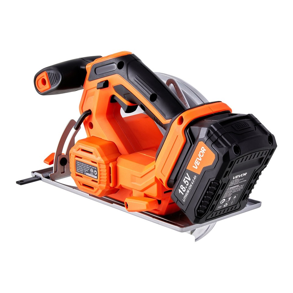 VEVOR Cordless Circular Saw, 7-1/4 inch Blade, 5000 RPM Speed, 0-45 ...