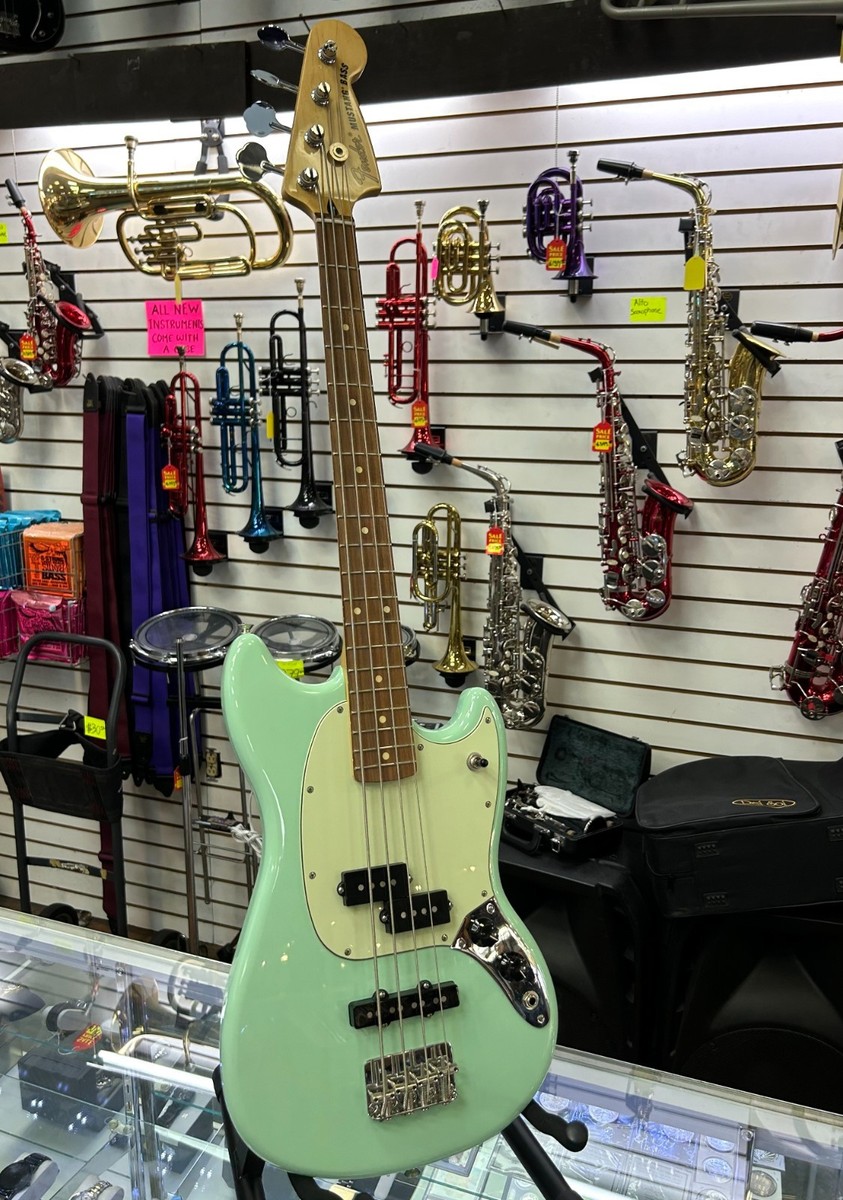 Fender Mustang Bass PJ Seafoam Green – Made in Mexico Short Scale