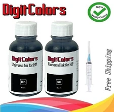 Premium Black ink refill kit for HP 60/61/62/63/64/65/67/XL 30ml x2 bottle