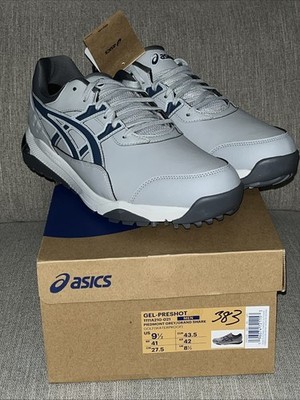 NEW Asics Golf Gel Preshot Men's Spikeless Golf Shoes Grey Blue