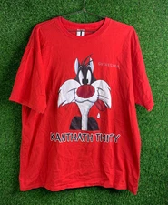 Vintage 1993 Looney Tunes Sylvester big face shirt XL