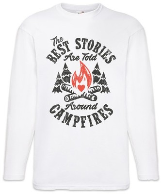 Around Campfires Langarm T-Shirt Campen Camping Zelten Zelt Lagerfeuer