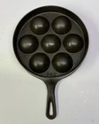 Griswold Cast Iron #32 Fully Marked Ableskiver Pan