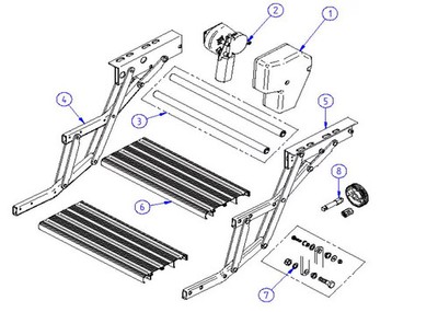 Reparatur-Kit Pinion - Thule Ersatzteil Nr. 1500602282 - für Double Step 12V