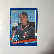 1991 Donruss - Rated Rookie Mark Lewis #29 Three White Lines Right Border