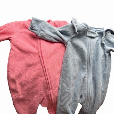 Carter's Newborn Fleece  2-Way Zip Sleepers Lot of 2 
