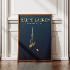 Luxury Nautical Sailboat Coastal Wall Art Print