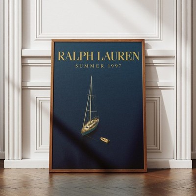 Luxury Nautical Sailboat Coastal Wall Art Print