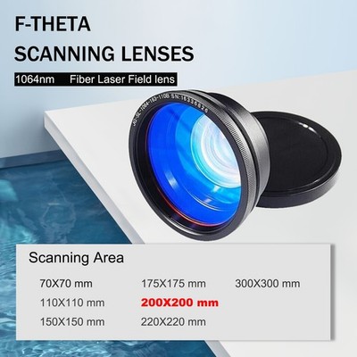 M85 1064nm 200*200mm Quartz Field Lens For 30-100W Fiber Laser Marking Machine