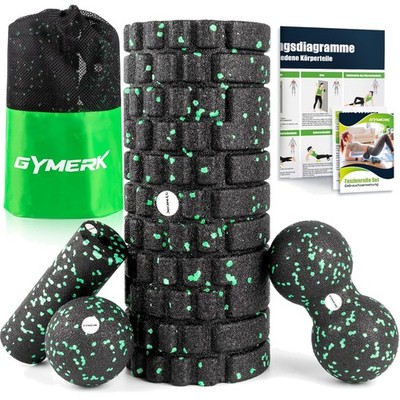 Fascia Roller Set with 3D Texture Massage, Includes Instructions and Poster i...