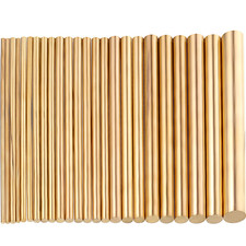 24Pcs Brass Pin for Knife Handles Round Rods Assorted Diameter 1.5-8mm for 100mm
