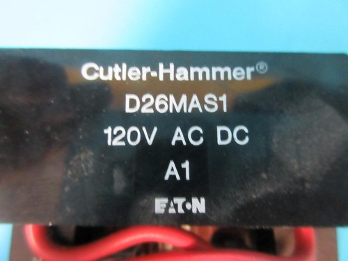 CUTLER HAMMER TYPE M RELAY D26MPR 10A 600V W/ D26MAS1TRANIENT SUPPRESSPR MODULE - Picture 10 of 15