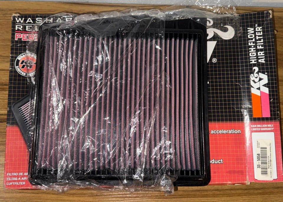 Filtro de aire de repuesto K&N 33-5058 - Se adapta a Nissan Titan XD V8 2016-2019, 33-5058 Foto 4 de 4